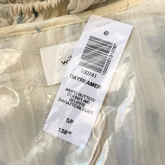 Wilfred Daydreamer V-Neck Blouse  Whpd Butter/ Cornflwr - Picture 5 of 6